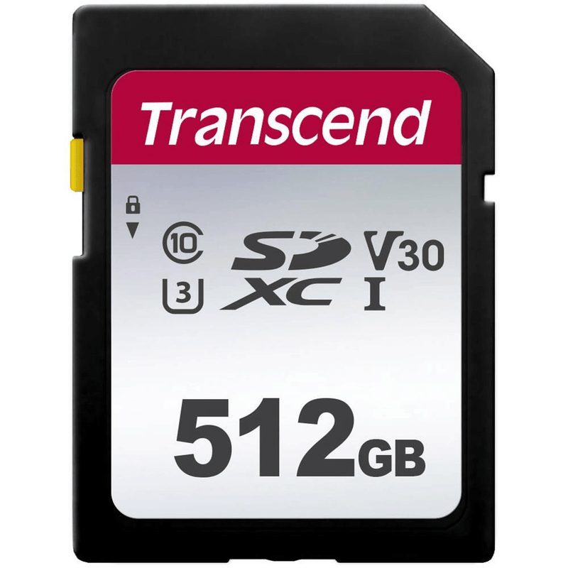 Transcend 300S 512GB SDXC UHS-1 Class 10 Memory Card TS512GSDC300S