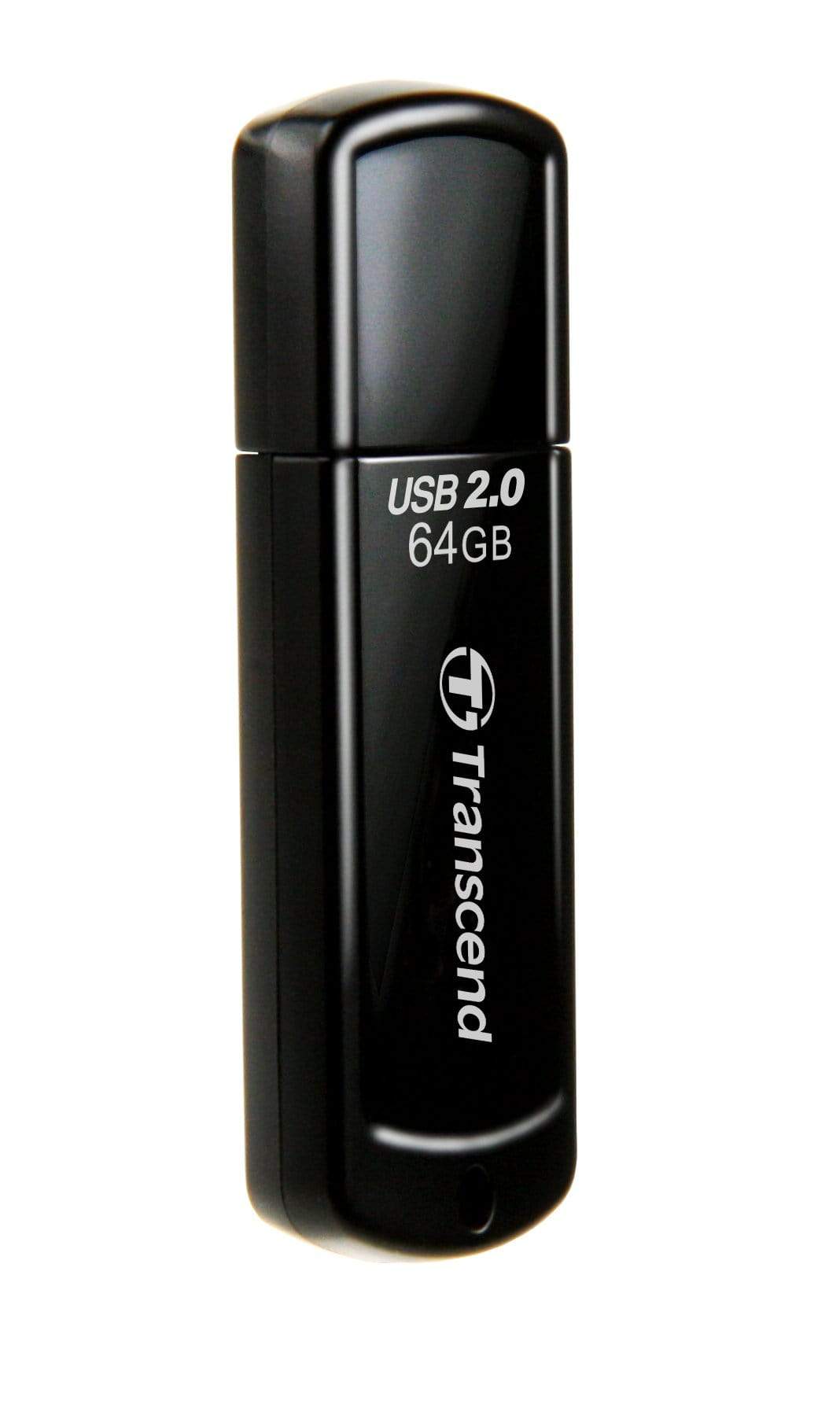 Transcend JetFlash 350 64GB USB 2.0 Type-A Black USB Flash Drive