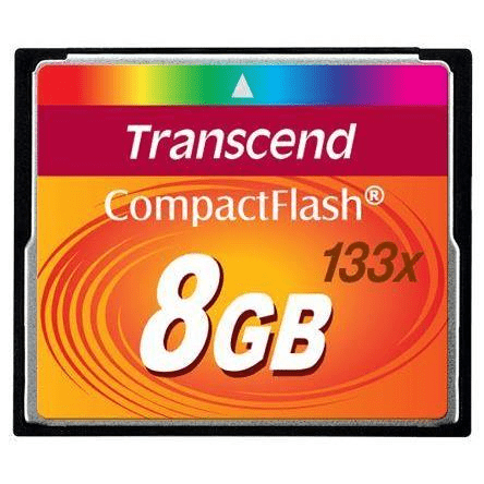 Transcend 8GB CompactFlash Memory Card TS8GCF133
