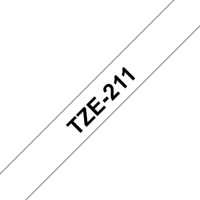 Brother TZe211 label-making tape Black on white TZe