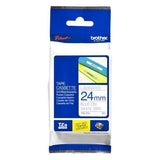 Brother TZe-253 label-making tape Blue on white