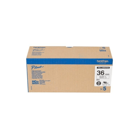 Brother TZE-HGE261V5 label-making tape 36mm x 8m Black on White