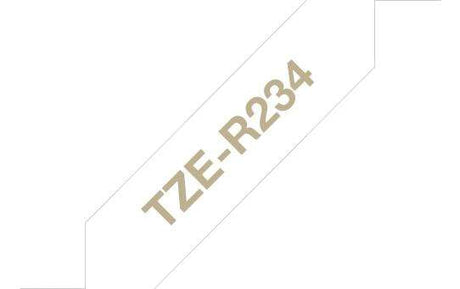 Brother TZE-R234 Label-making Tape Gold On White
