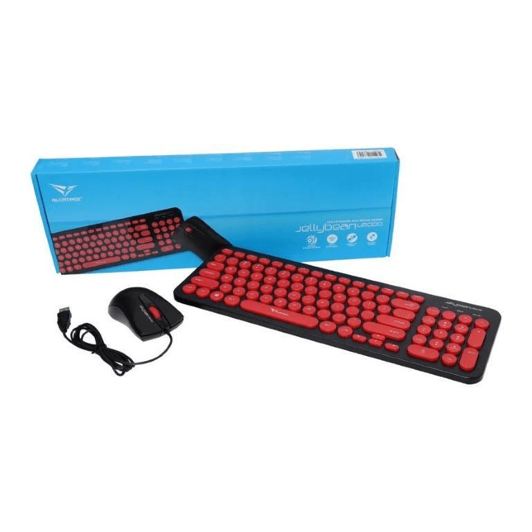 Alcatroz Jellybean U2000 Keyboard and Mouse Black Red U2000BR