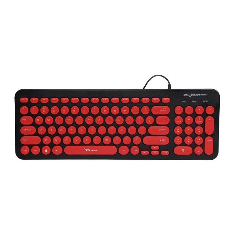 Alcatroz Jellybean U2000 Keyboard and Mouse Black Red U2000BR