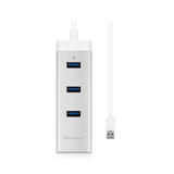 Macally 3 Port USB 3.0 Hub with Gigabite Ethernet Adapter U3HUBGBA