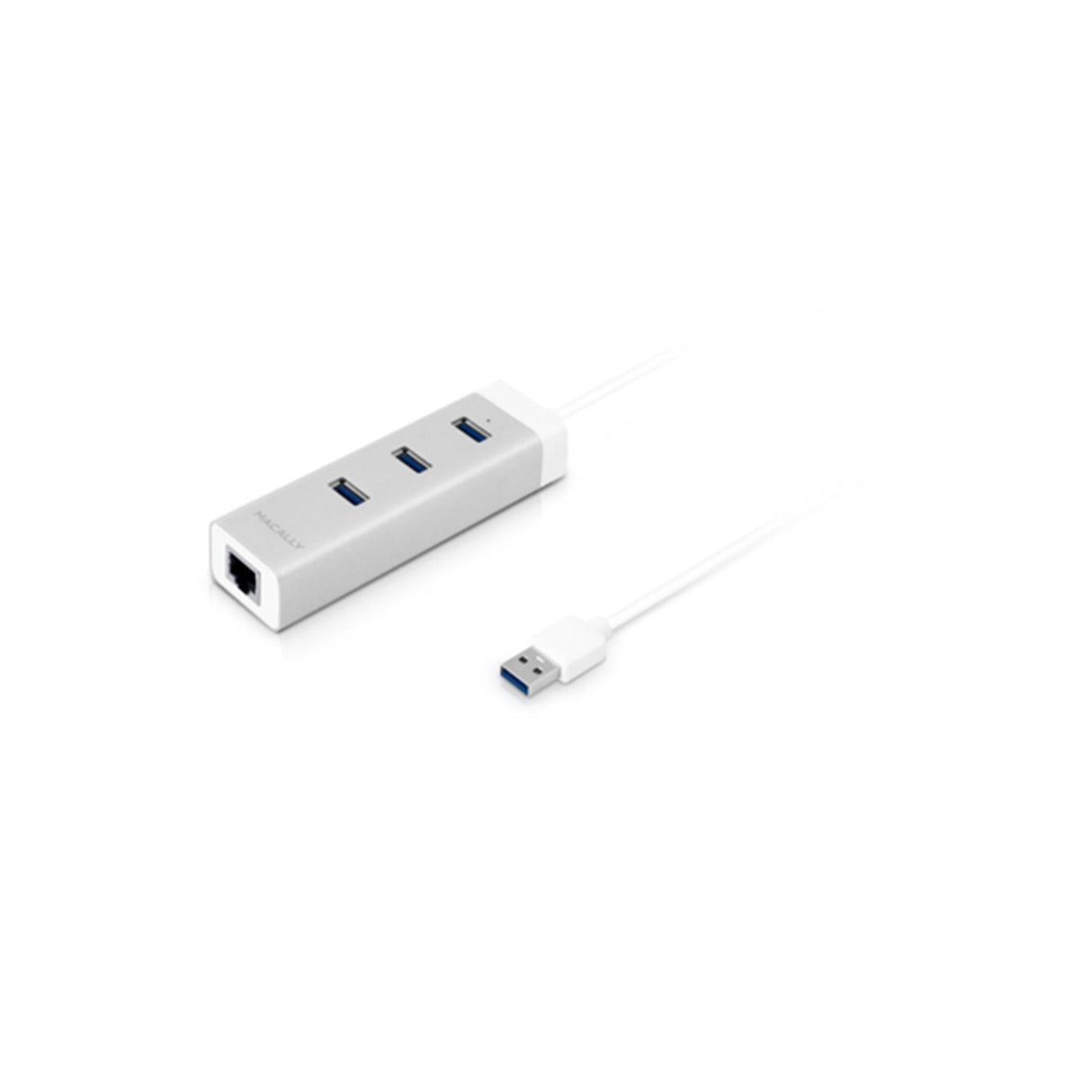 Macally 3 Port USB 3.0 Hub with Gigabite Ethernet Adapter U3HUBGBA