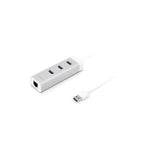 Macally 3 Port USB 3.0 Hub with Gigabite Ethernet Adapter U3HUBGBA