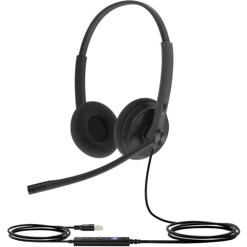 Yealink UH34-Lite-Dual USB Wired Headset with Foam Cushions UH34-LITE-DUAL-TEAMS