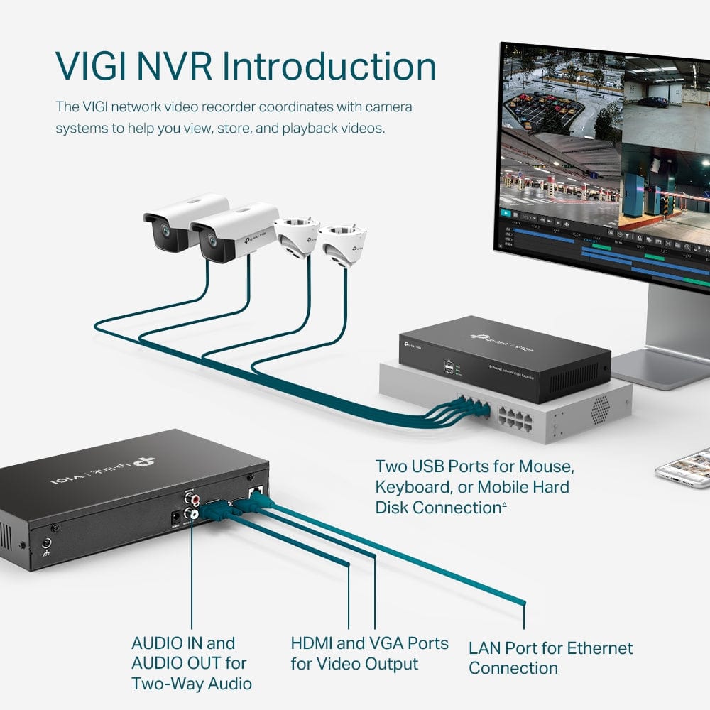 TP-Link VIGI NVR1008H VIGI 8 Channel Network Video Recorder VIGI-NVR1008H
