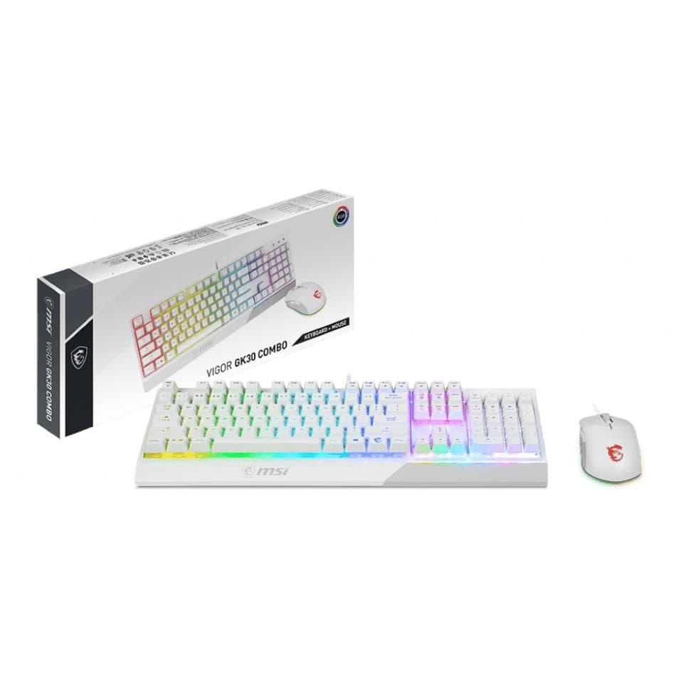 MSI Vigor GK30 Mouse and Keyboard Combo White VIGOR GK30 COMBO WHITE US