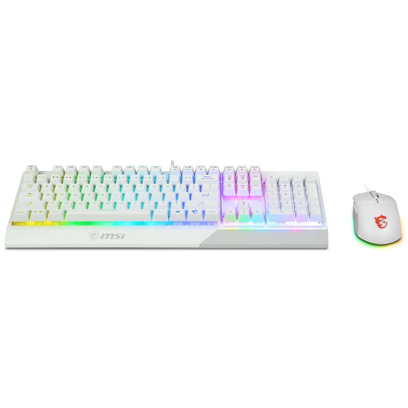 MSI Vigor GK30 Mechanical Gaming Keyboard and Clutch GM11 Gaming Mouse Combo White