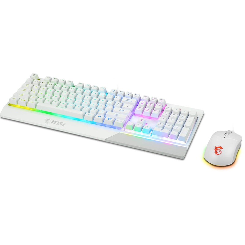 MSI Vigor GK30 Mechanical Gaming Keyboard and Clutch GM11 Gaming Mouse Combo White