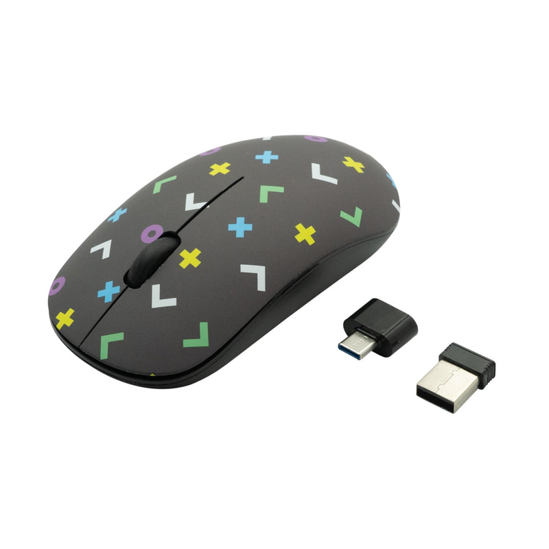 Volkano Tag Series 2.4G Wireless Optical Mouse - USB/TypeC Pug VK-20180SA-PUG
