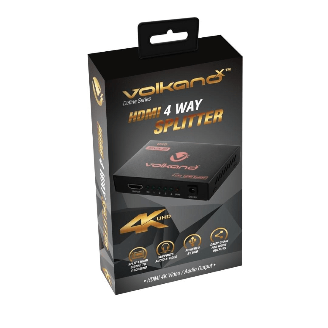 Volkano Define Series 4-way HDMI Splitter VK-20212-BK – FirstShop