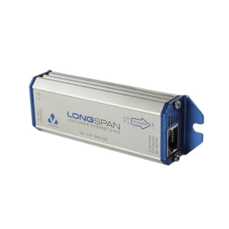 Veracity LongSpan 1-port Long Range Ethernet Range Extender with PoE Base Unit VLS-1P-B