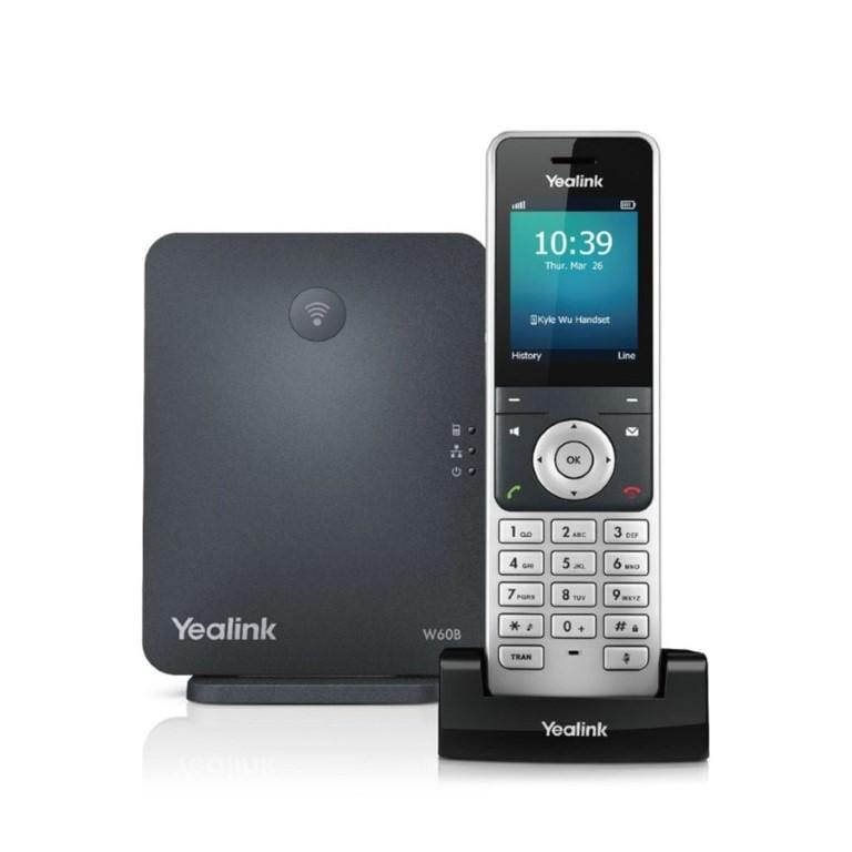 Yealink W60P IP Phone with Base Station Black Silver