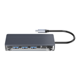 Orico 7 Port 3 x USB3.0 1 x HDMI 1 x TF 1 x SD 1 x Type-C Transparent Hub Grey WB-7P-GY-BP