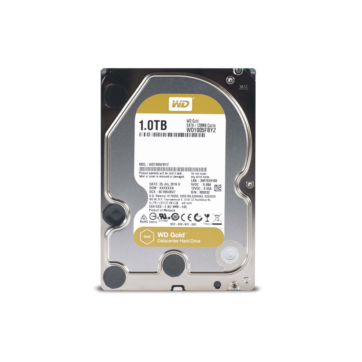 WD Gold 3.5-inch 1TB Serial ATA III Internal Hard Drive WD 1005FBYZ