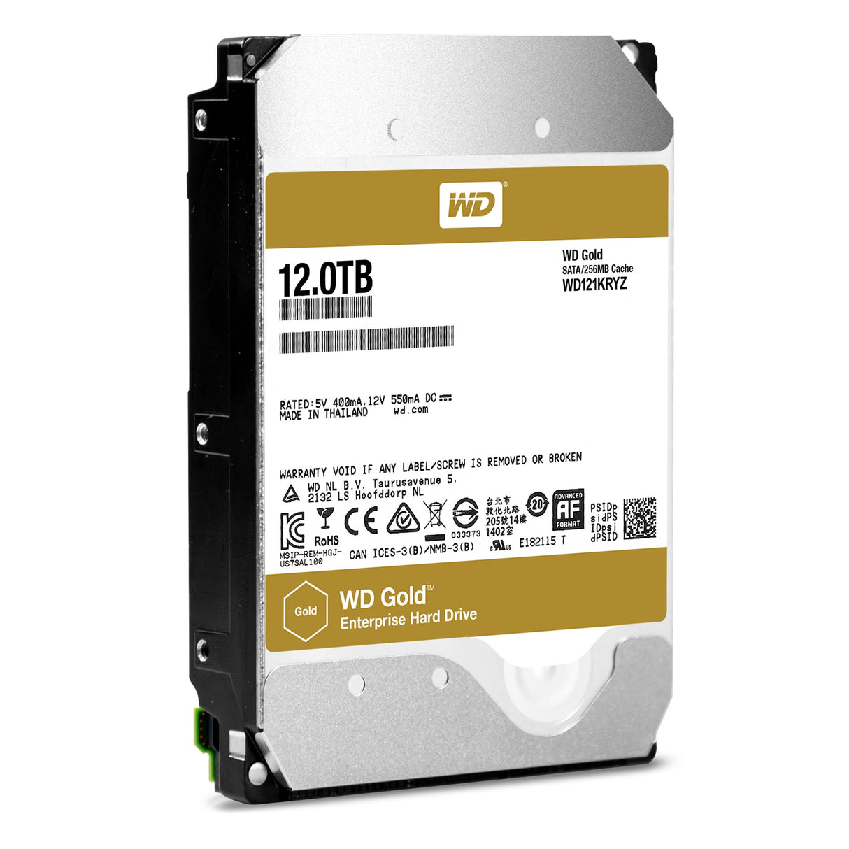 WD Gold 3.5-inch 12TB Serial ATA III Internal Hard Drive WD 121KRYZ