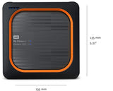 WD My Passport Wireless 2TB Wi-Fi Black and Orange External SSD WD BAMJ0020BGY-EESN