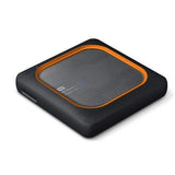 WD My Passport Wireless 2TB Wi-Fi Black and Orange External SSD WD BAMJ0020BGY-EESN