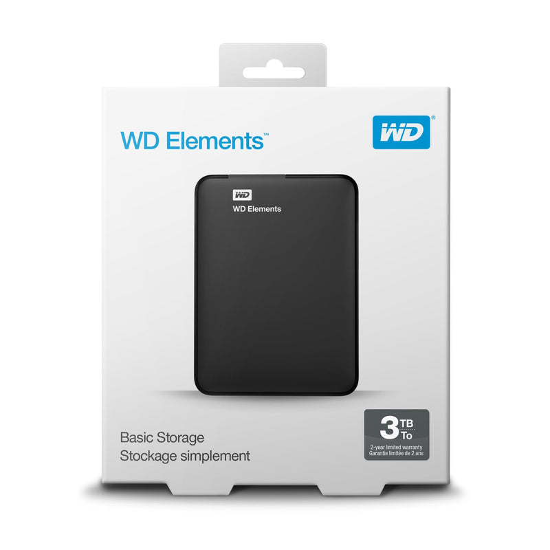 WD Elements Portable 2.5-inch 3TB Black External Hard Drive WDBU6Y0030BBK