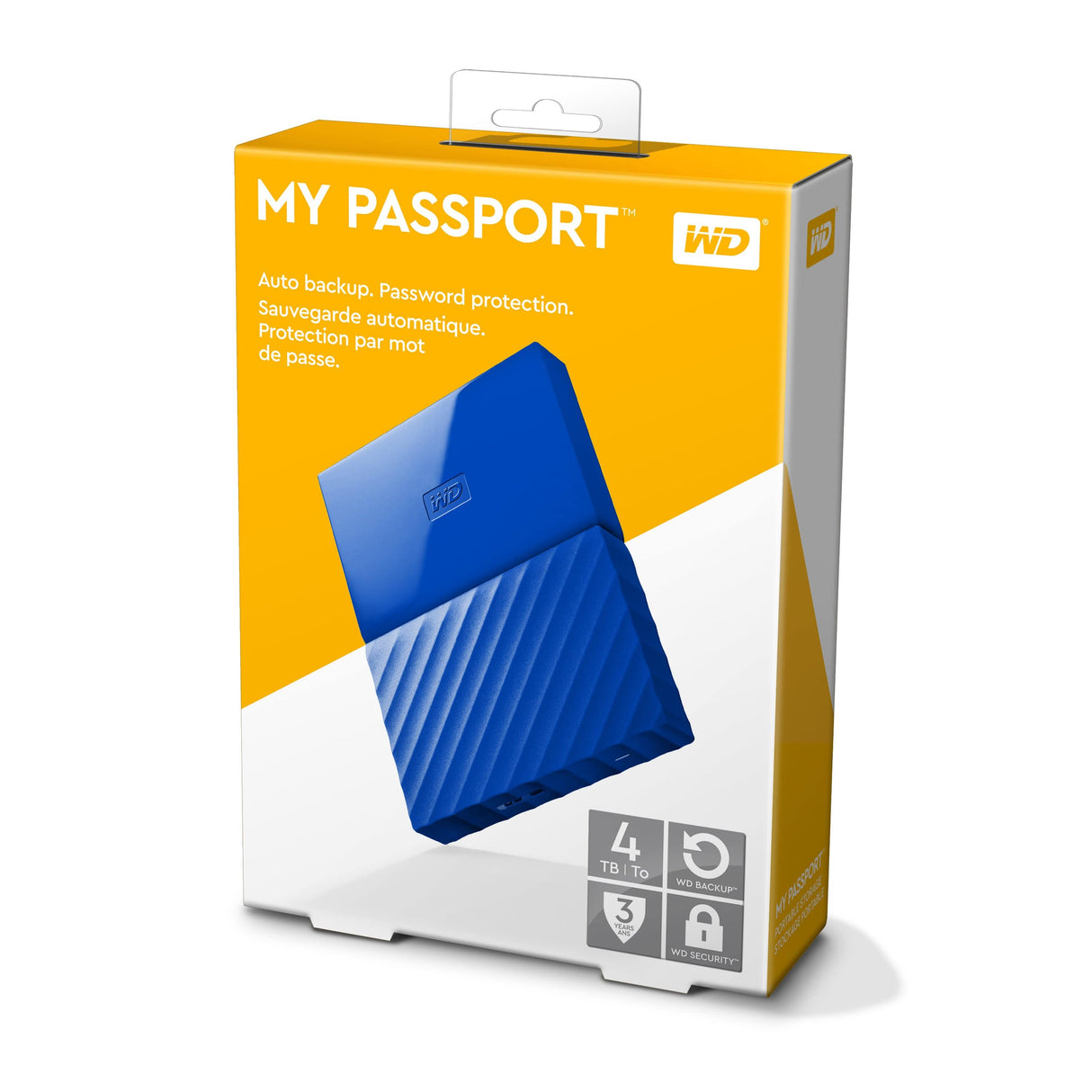WD My Passport 4TB Blue External Hard Drive WD BYFT0040BBL-WESN