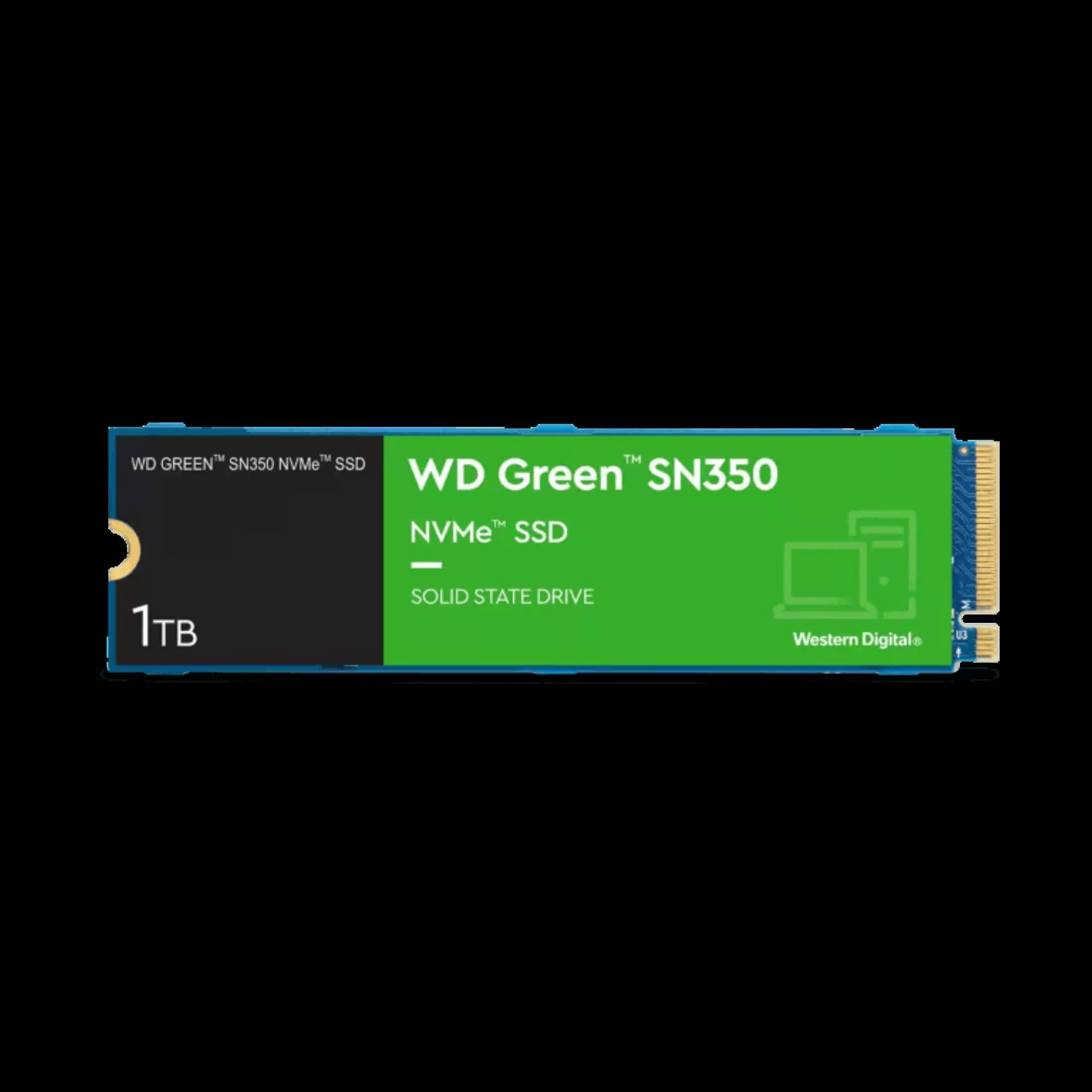 WD Green SN350 1TB PCIE M.2 NAND NVMe SSD WDS100T3G0C – FirstShop