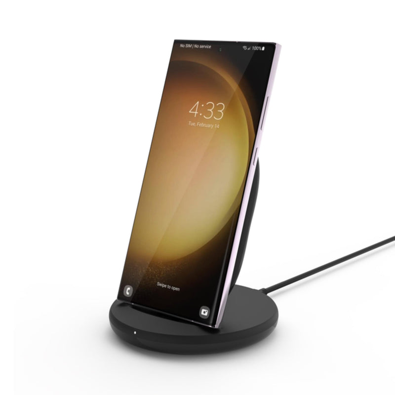 Belkin BoostCharge 15W Wireless Charging Stand with Wall Charger Black WIB002VFBK