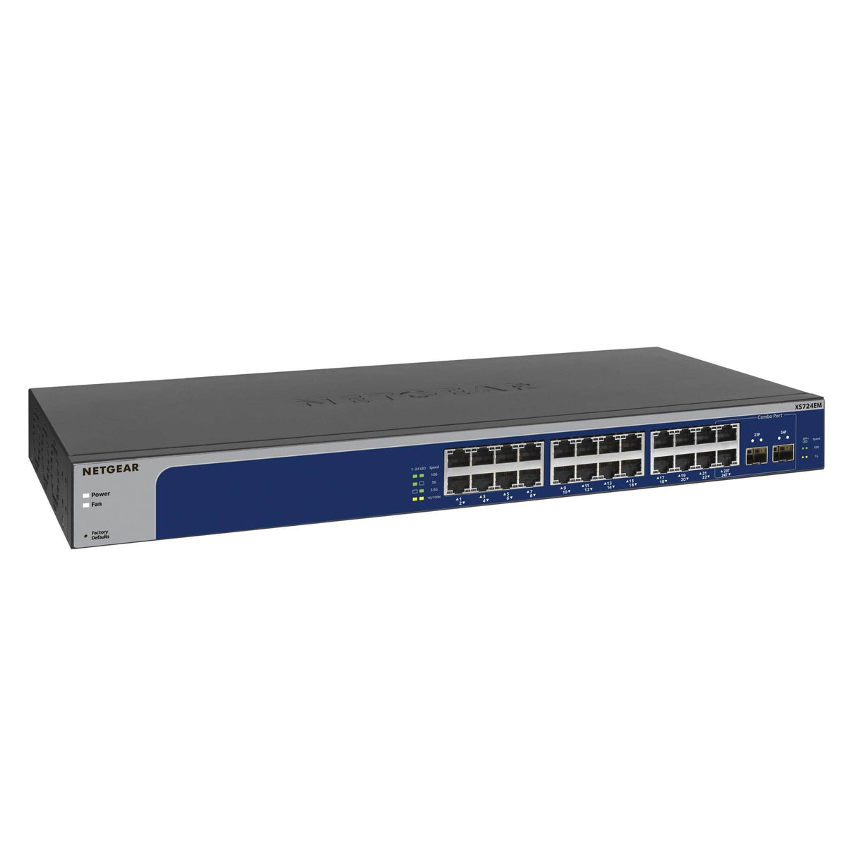 Netgear XS724EM 24-port Managed Switch L2 10G Ethernet Blue/Grey 1U XS724EM-100EUS