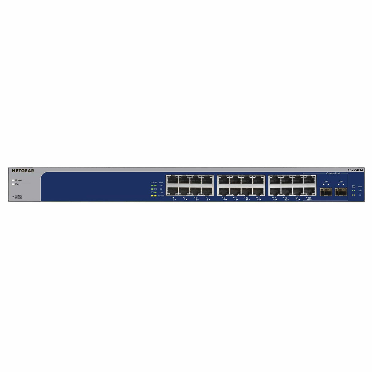 Netgear XS724EM 24-port Managed Switch L2 10G Ethernet Blue/Grey 1U XS724EM-100EUS