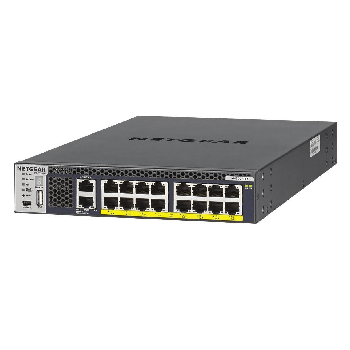 Netgear M4300-16X Managed Switch L3 10-Gigabit Ethernet Black 1U PoE XSM4316PA-100NES