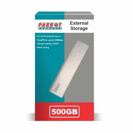 Parrot Portable Type-C 500GB M.2 SATA External Storage XT2500