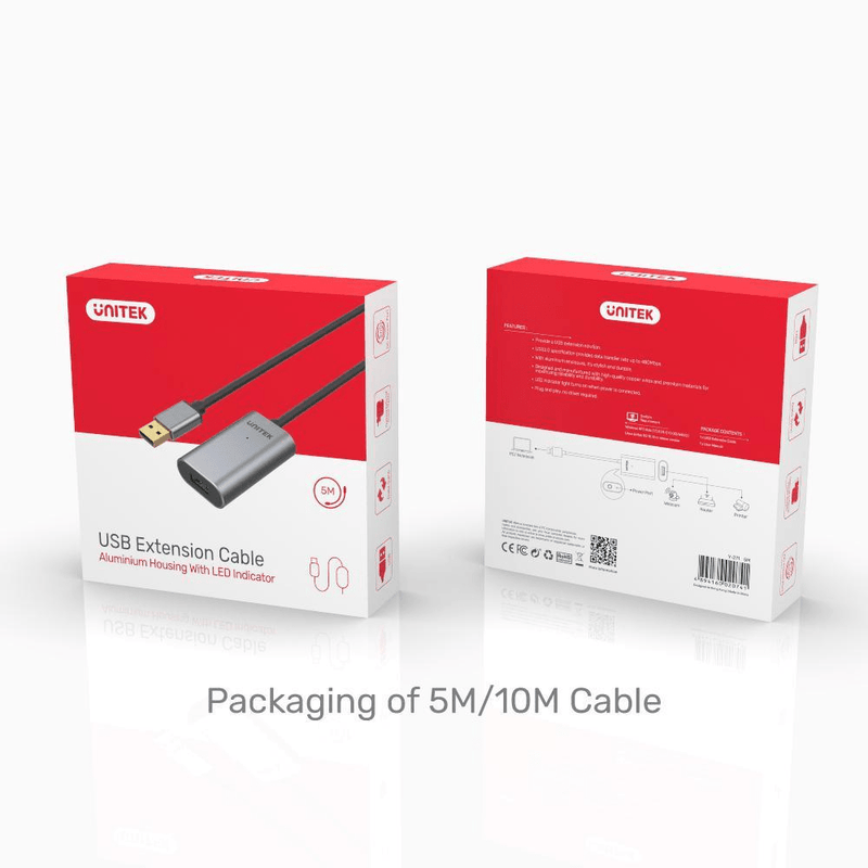 Unitek 10m USB Active Extension Cable Y-272