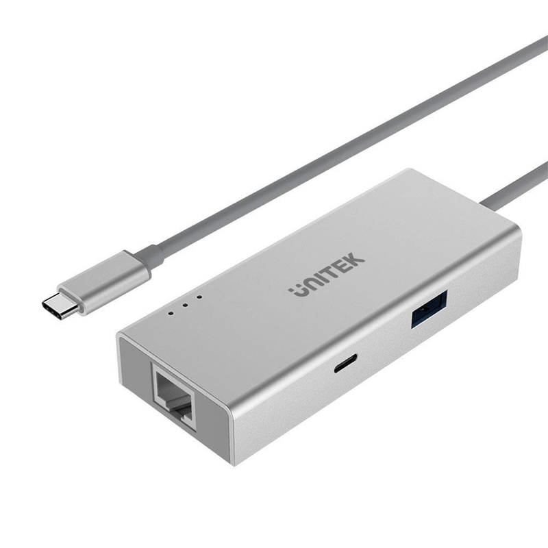 Unitek Y-9117 Interface Hub USB 3.2 Gen 1 (3.1 Gen 1) Type-C Silver