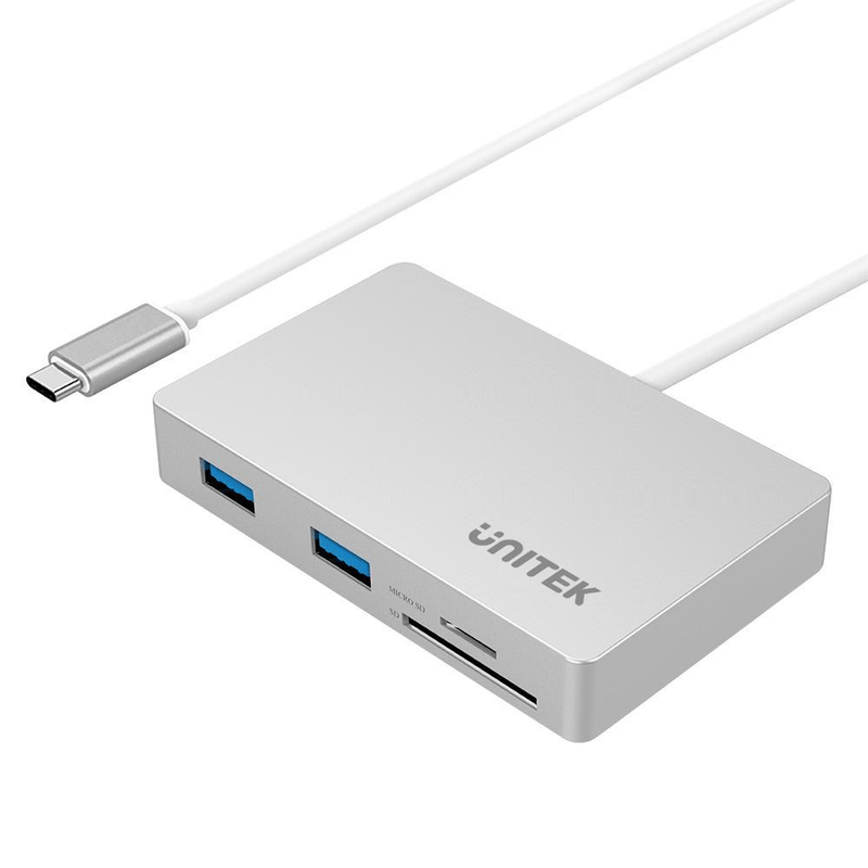 Unitek 5-in-1 USB-C Hub with 60W Power Delivery and Dual Card Reader Y-9319