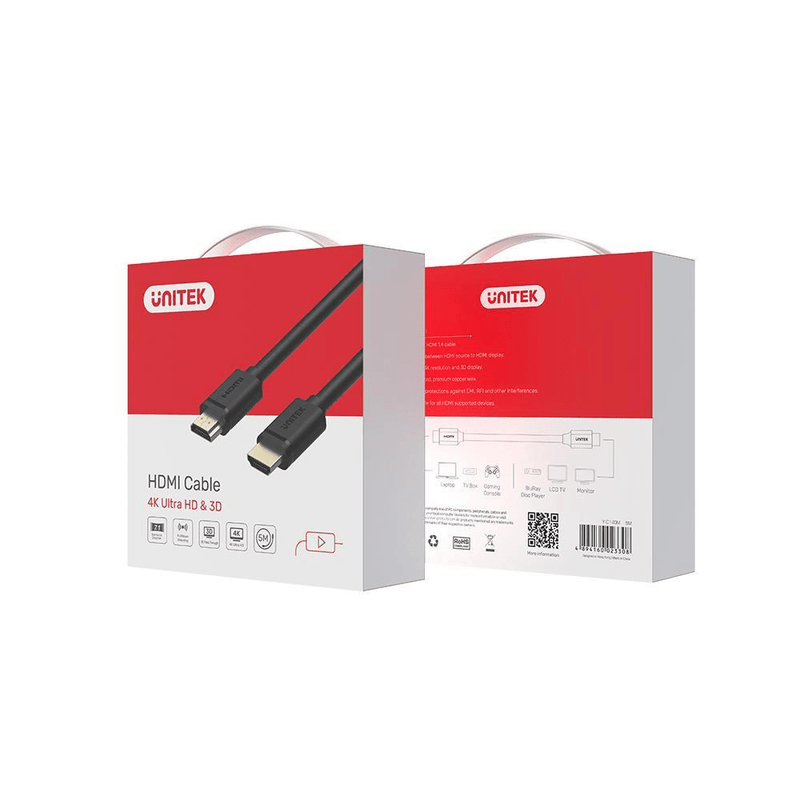 Unitek 15m HDMI Male to HDMI Male Cable Y-C143M
