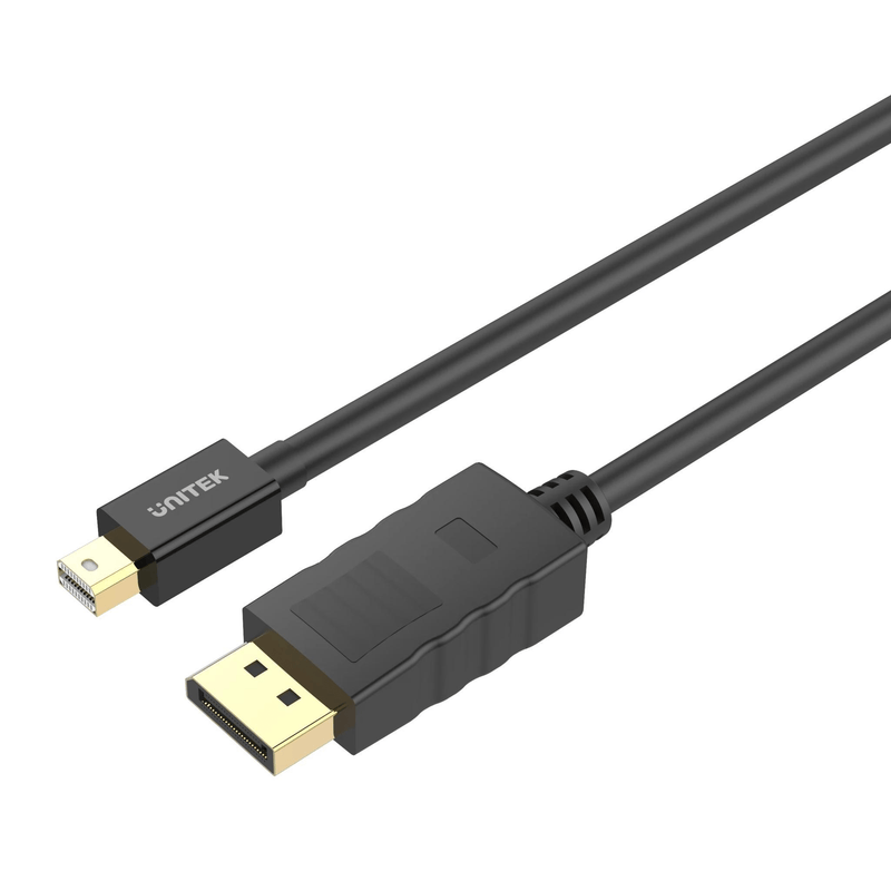 Unitek 2m 4K 60Hz Mini DisplayPort to DisplayPort 1.2 Cable (1440p@165Hz, 1080p@240Hz) Y-C611BK