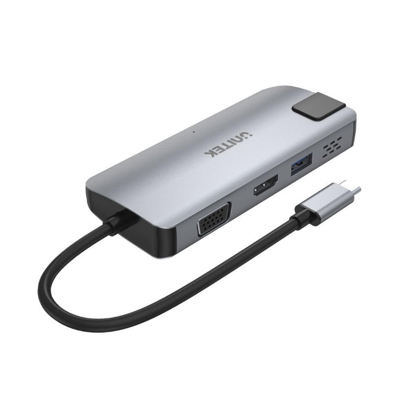 Unitek Y-DK09016 Interface Hub USB 3.2 Gen 1 (3.1 Gen 1) Type-C 5000 Mbit/s Gray