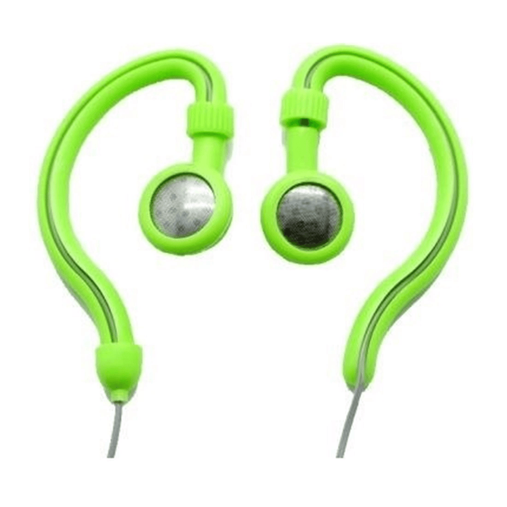 Geeko Innovate Hook On Ear Dynamic Stereo Earphones Green YESHSP101G
