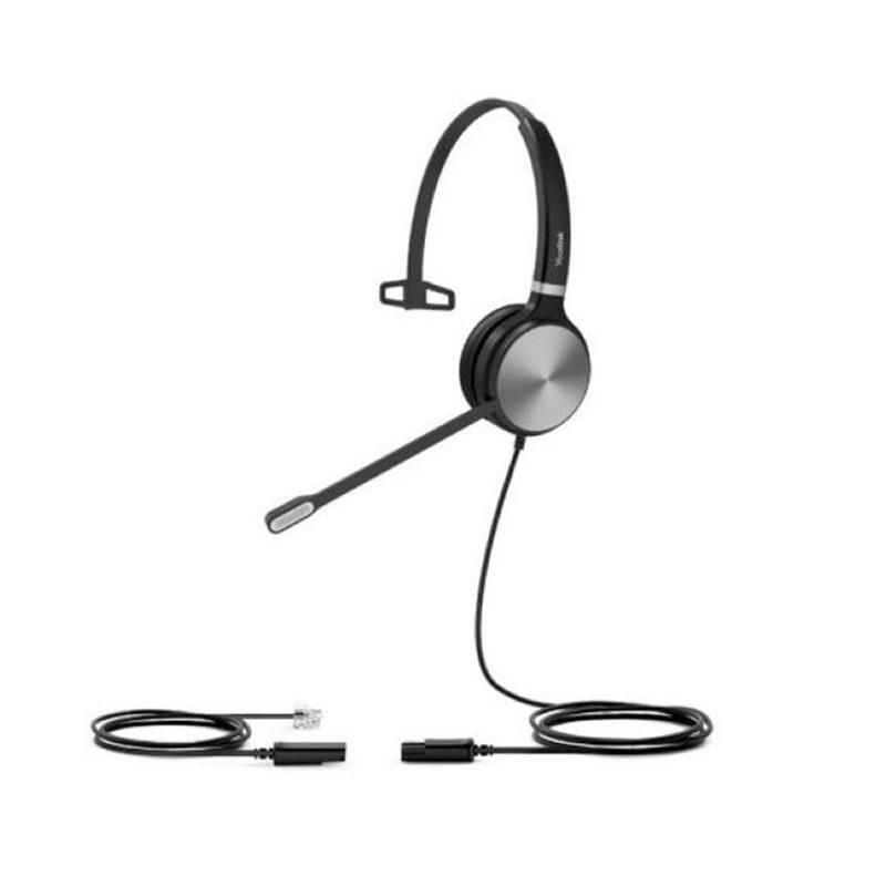 Yealink YHS36 Mono Wired Headset with QD to RJ-9 port and Leatherette Ear Cushions YHS36-MONO